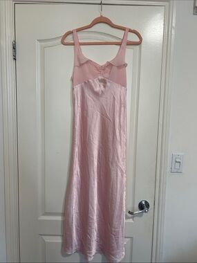 Pink Satin Slip Nightgown